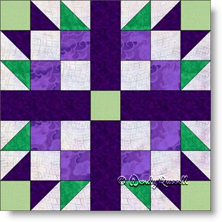 Tea Rose quilt block pattern